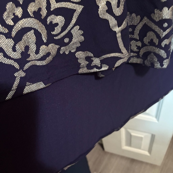 Beautiful party dress purpley silver lularoe xl hi low floral - Picture 4 of 5